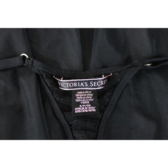 Victoria's Secret Negligee Black Size Small Baby Doll Top Sheer Sleep Top N123 - Picture 9 of 9